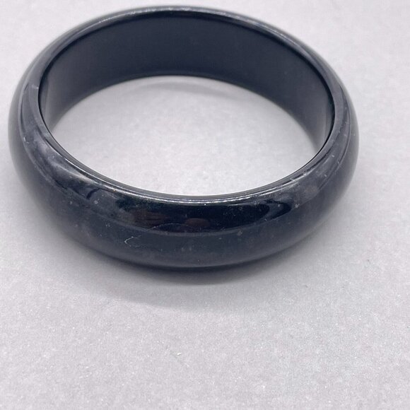 Natural Stone Cuff Bangle Bracelet Black - Picture 3 of 7